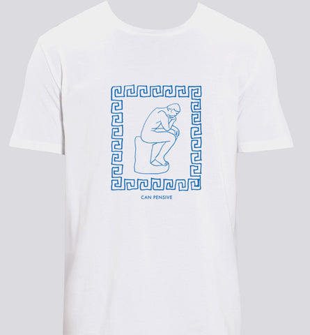 a close up of a white shirt with a sign