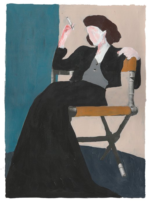 a picture of a man sitting on a chair