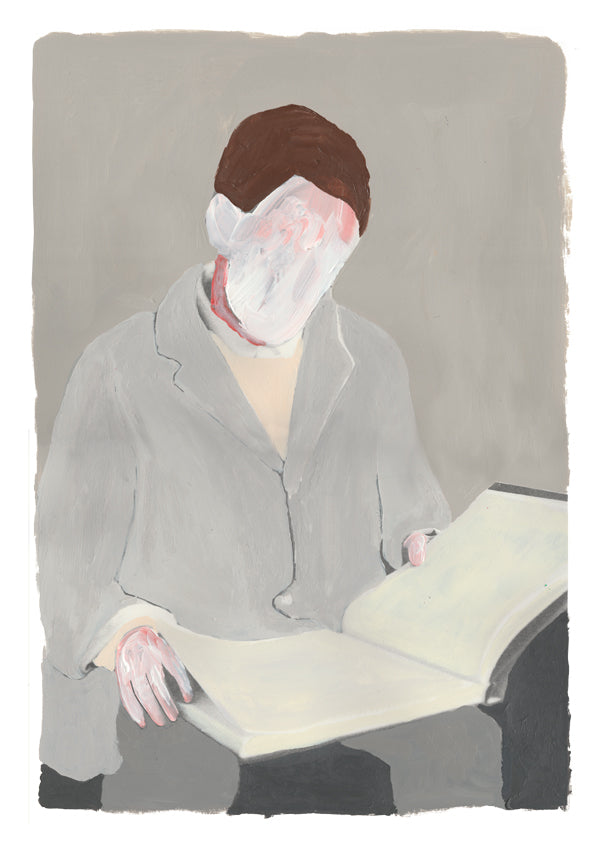 a picture of a person sitting on a bed