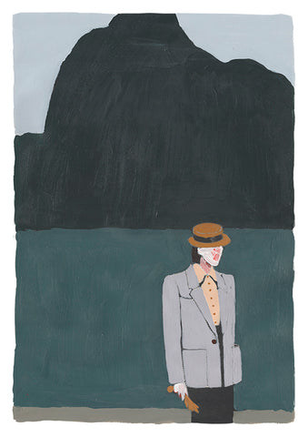 a man standing on a tennis court holding a racquet