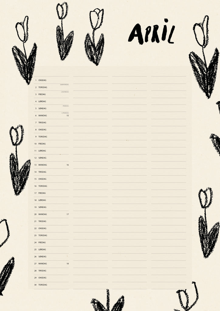 A3, Art Family Calendar 2026