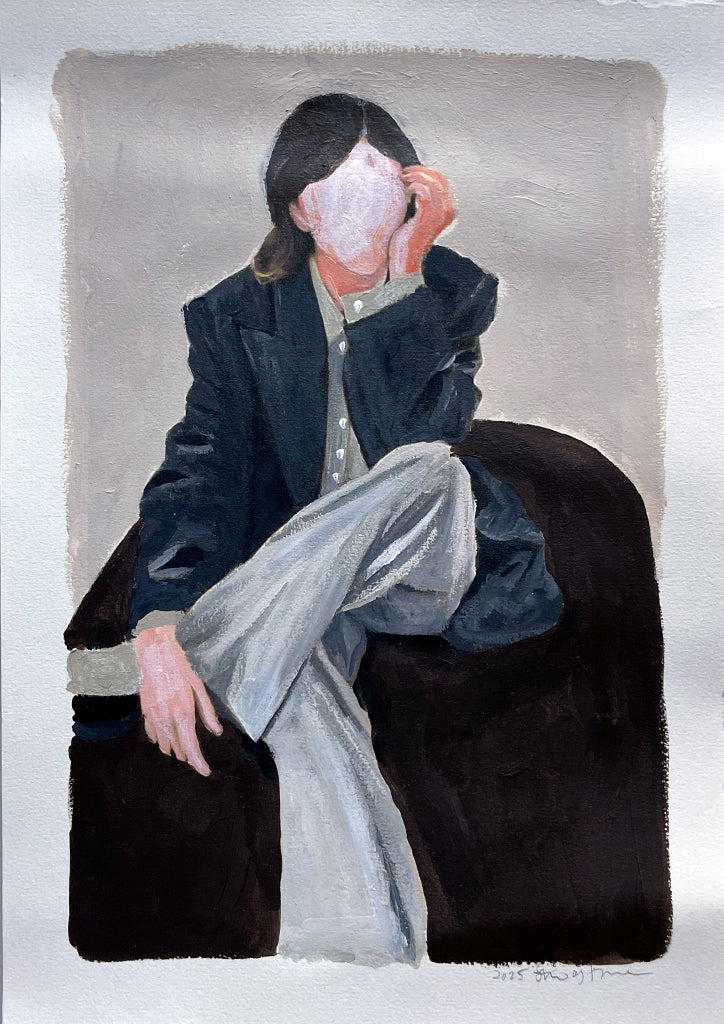 Taking a break  - original  A4,