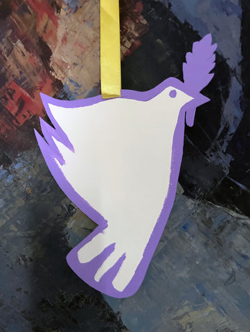 Small Peace dove - purple