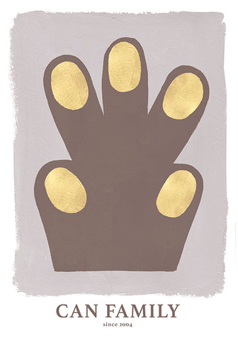 Hand/Paw poster Brown 50 x 70