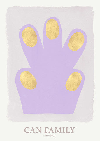 Hand/Paw poster purple 70 x 100
