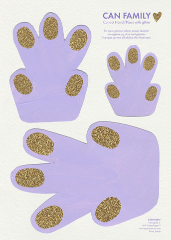 Can Family Cut out’s Hand/Paw Purple